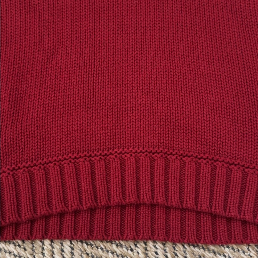 Vintage Polo Jeans Co. Ralph‎ Lauren American Flag USA Crewneck Red Knit Sweater - Picture 10 of 10